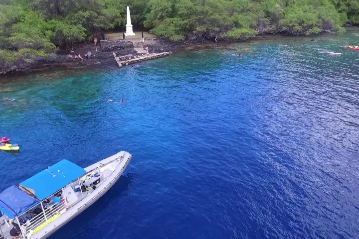 blue water close to a monument
