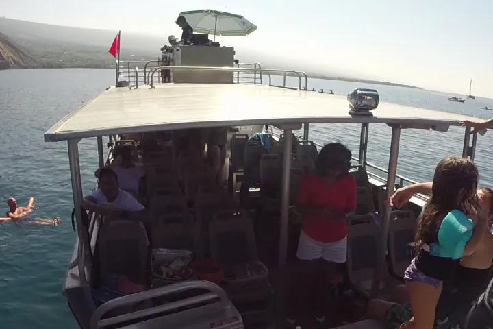 a group of people on a boat